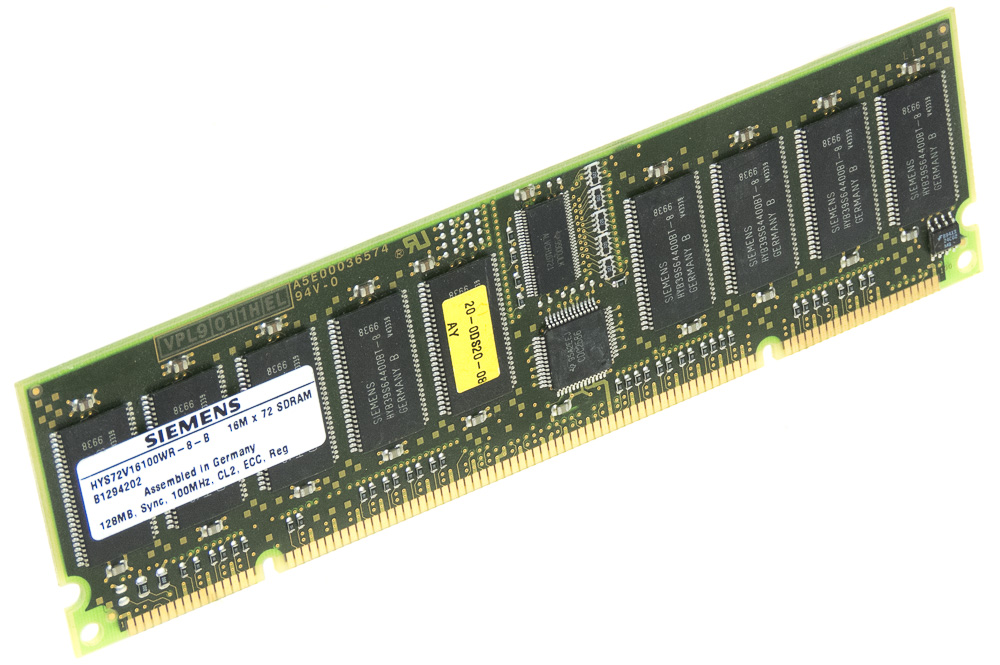 SIEMENS HYS72V16100WR-8-B 128MB SDRAM 100MHz ECC
