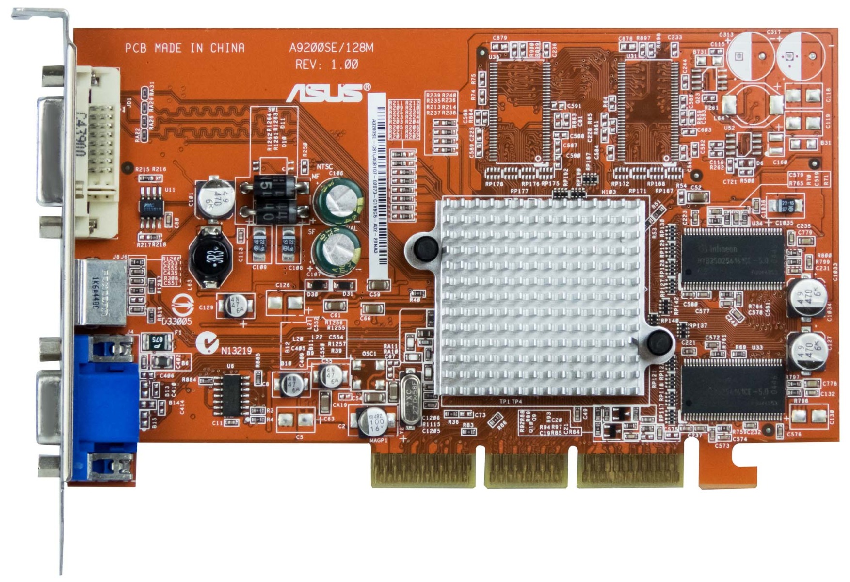 ASUS ATI RADEON 9200 SE 128 Mo A9200SE/TD/128M/A A9200SE/128M