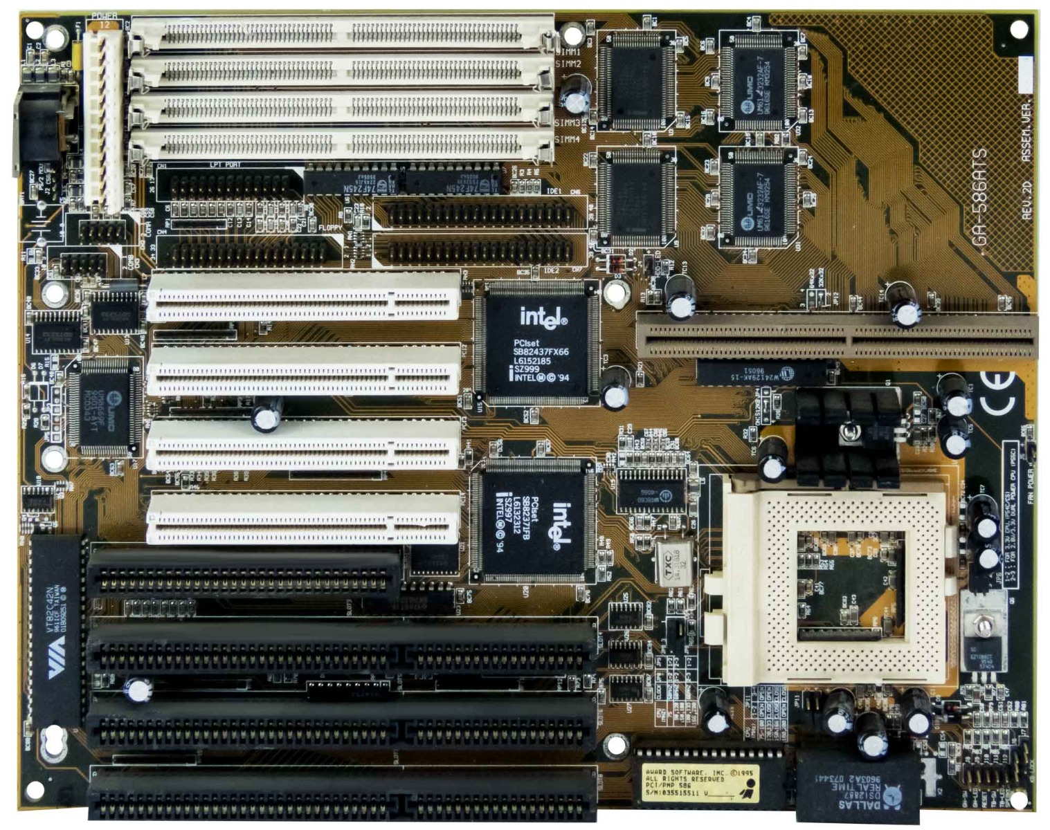 GIGABYTE GA-586ATS SOCKET 7 SIMM PCI ISA