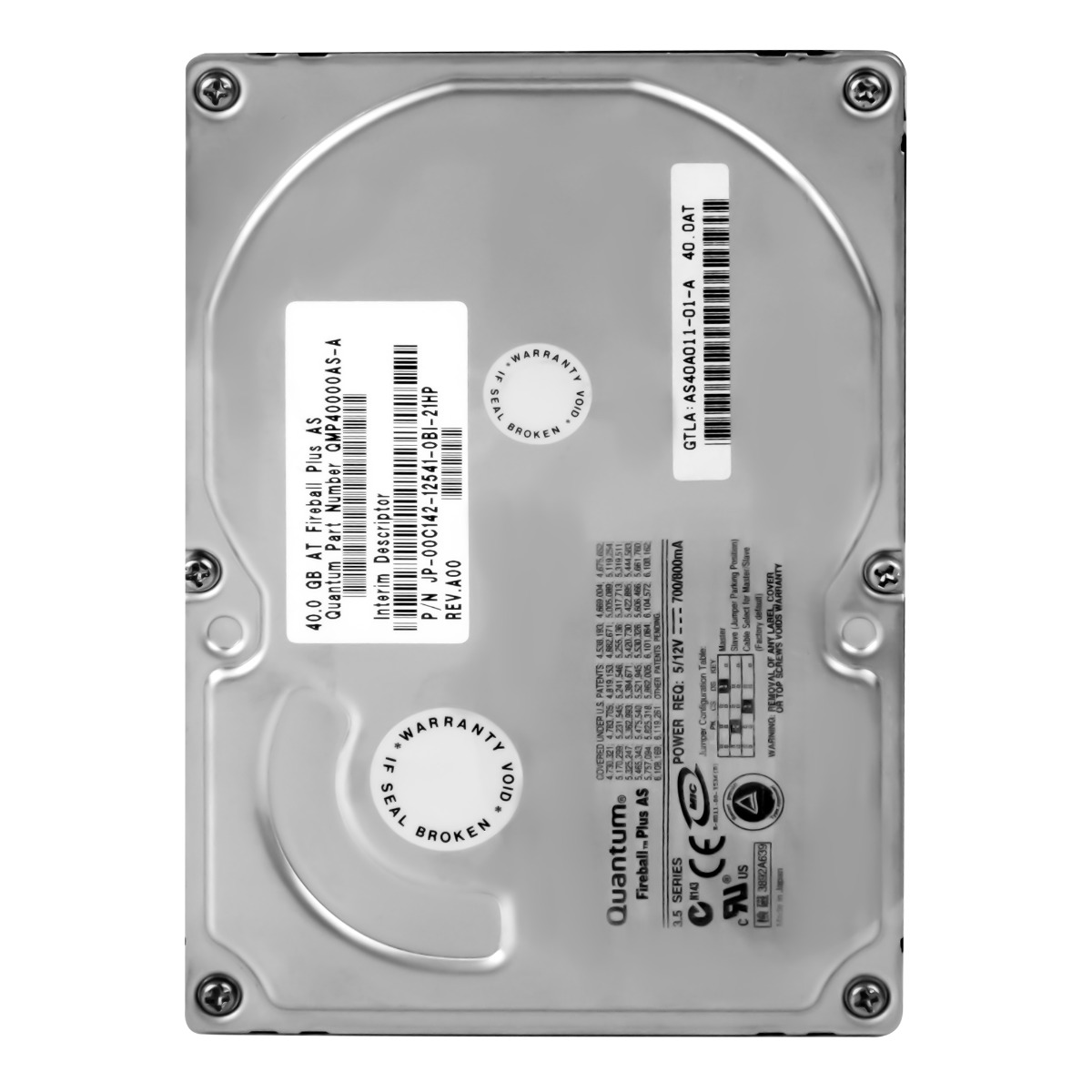QUANTUM FIREBALL PLUS AS 40GB 7200RPM 2MB ATA 3.5'' QMP40000AS-A AS40A011-01-A