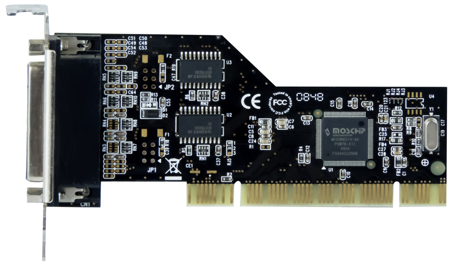 Carte d'extension parallèle PCI FG-PMIO-V6L-02S1P-1-BU01