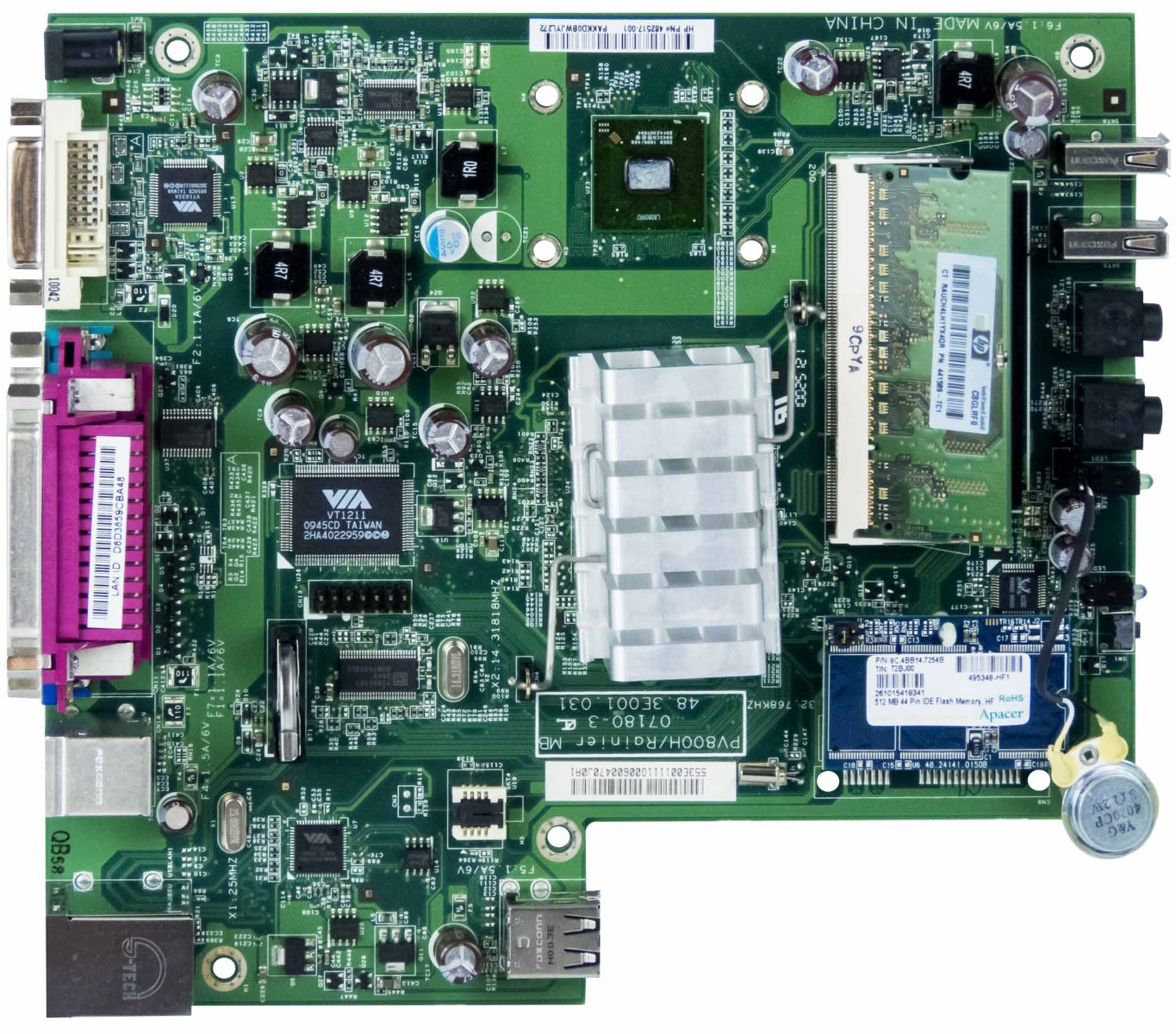 HP 482517-001 PV800H/Rainier VIA Eden CPU 1GHz 512MB DDR2 pour THIN Client T5540