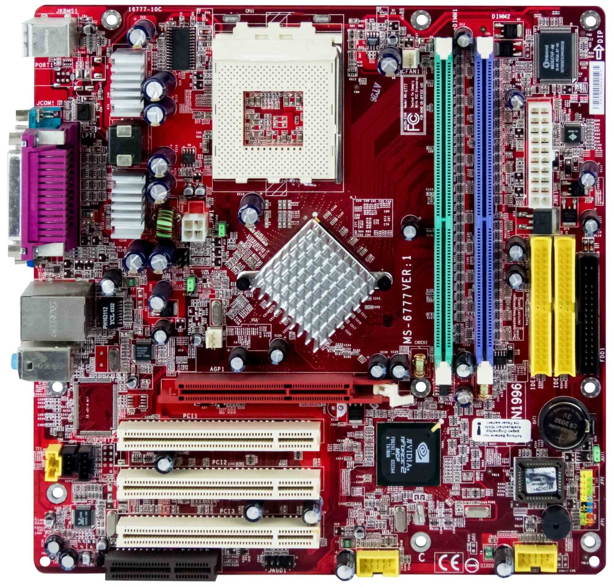 Carte mère MSI MS-6777 VER:1 s.462 DDR AGP PCI mATX