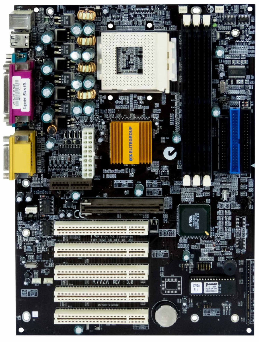 ECS K7VZA REV:3.0 VIA KT133A SOCKET 462 SDRAM PCI AGP ATX