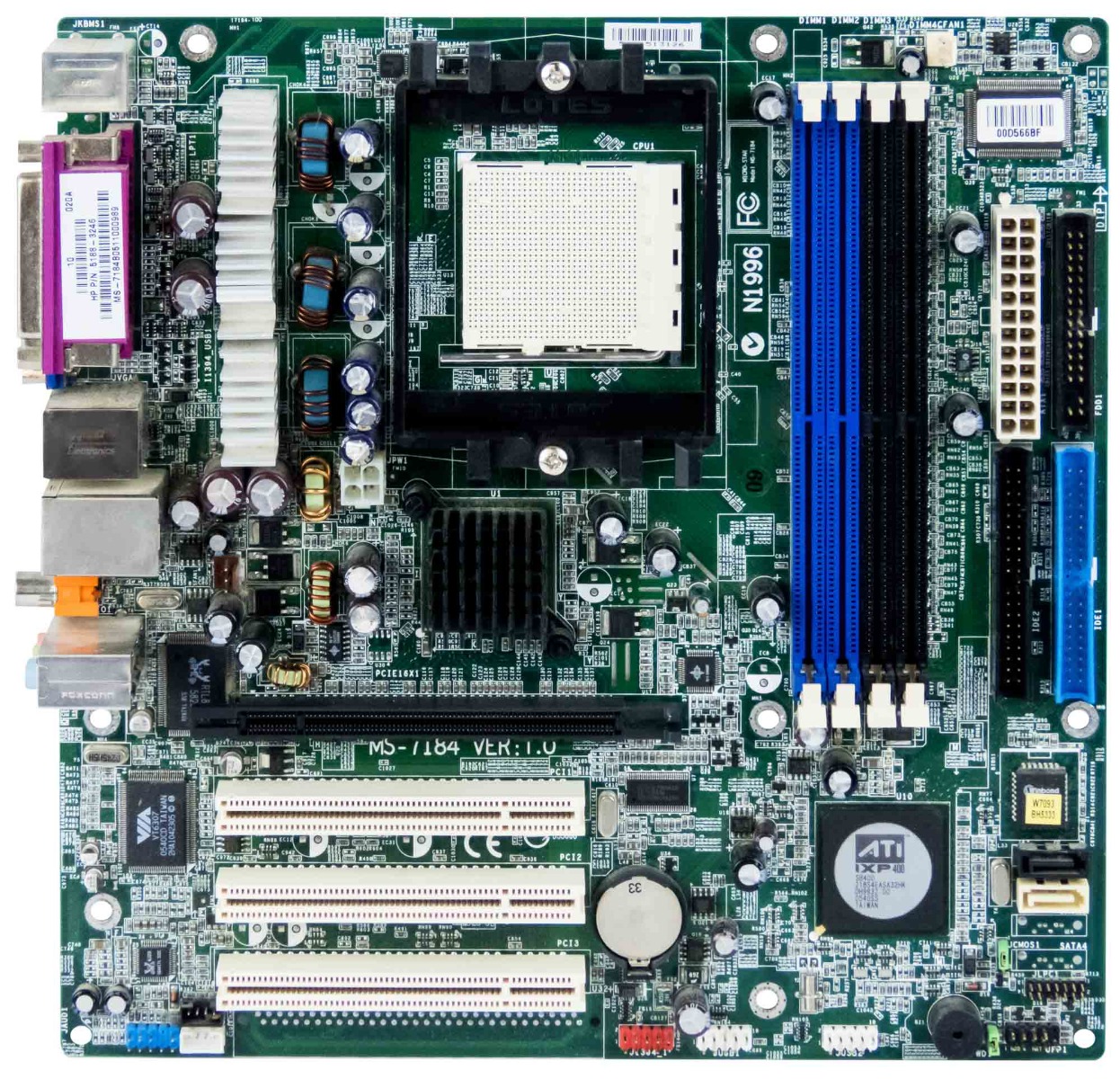 Carte mère HP 5188-3246 ATI RS482 s939 DDR PCI-E PCI MS-7184 VER:1.0