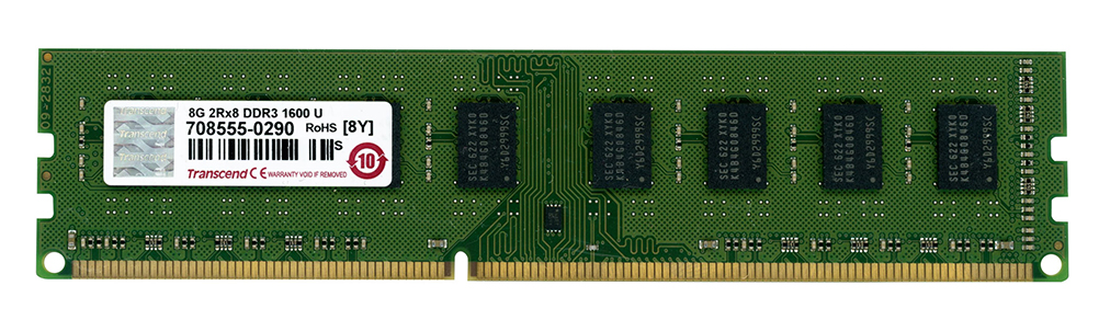 TRANSCEND 8 Go DDR3 1600 MHz UDIMM 2Rx8 Non-ECC (pour QNAP)