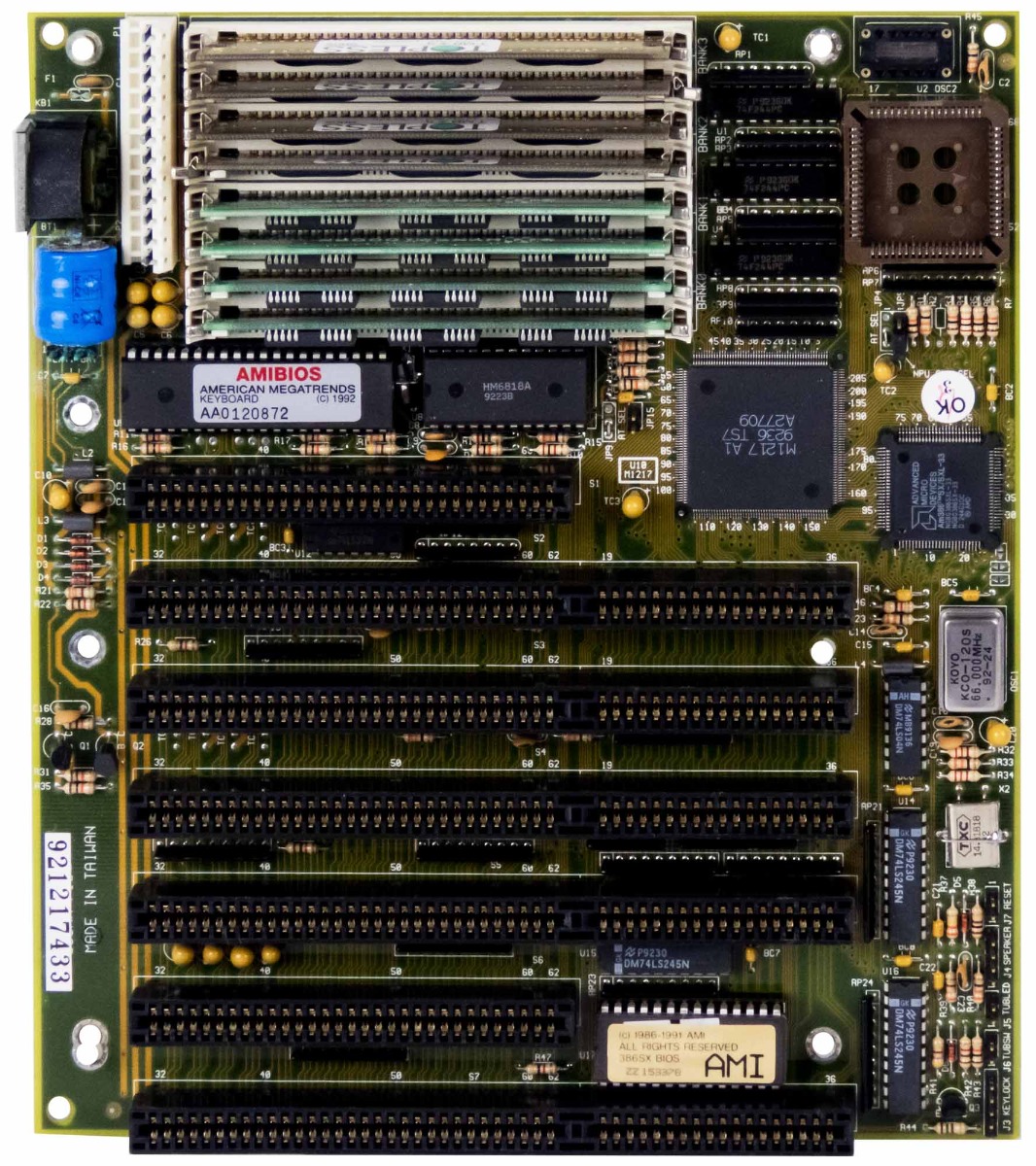 CHAINTECH 333AX/PQFP Am386 SX/SXL-33 8MB SIMM ISA 8/16BIT Baby-AT