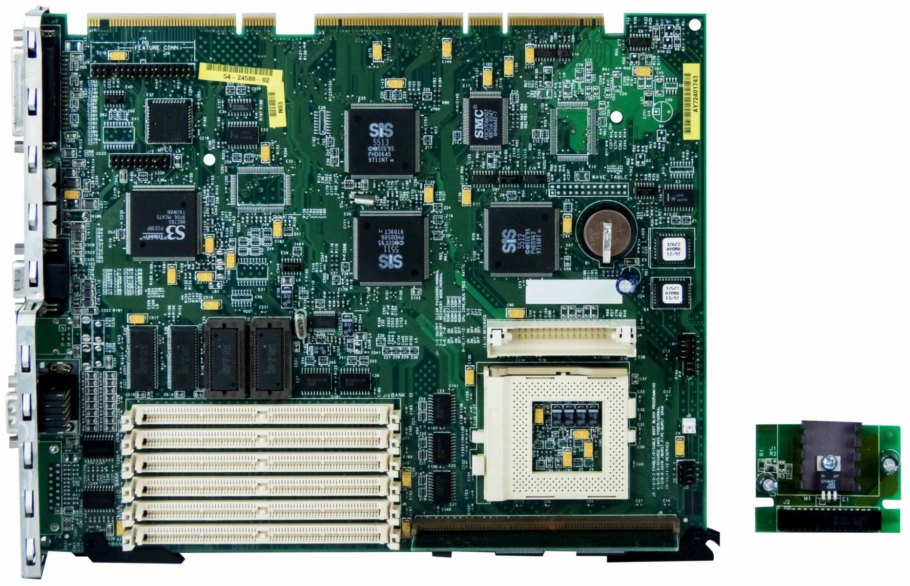 DEC PLC 54-24588-02 50-24587-01 CARTE MÈRE SOCKET 7 SIMM pour VENTURIS FX 5133