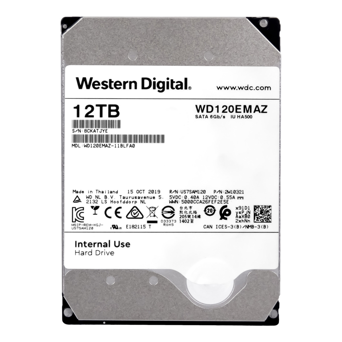 WD 12TB 5.4K 256MB SATA III 3.5'' WD120EMAZ