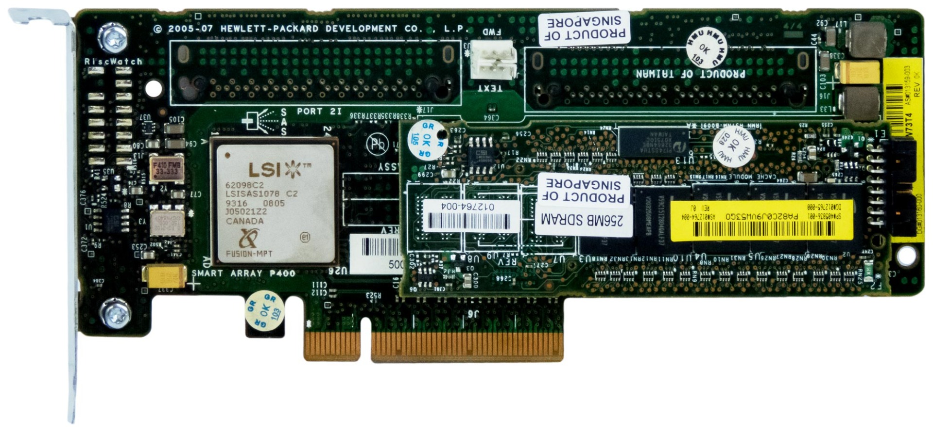 HP 447029-001 Contrôleur RAID SAS SMART ARRAY P400 256 Mo PCIe x8 LP