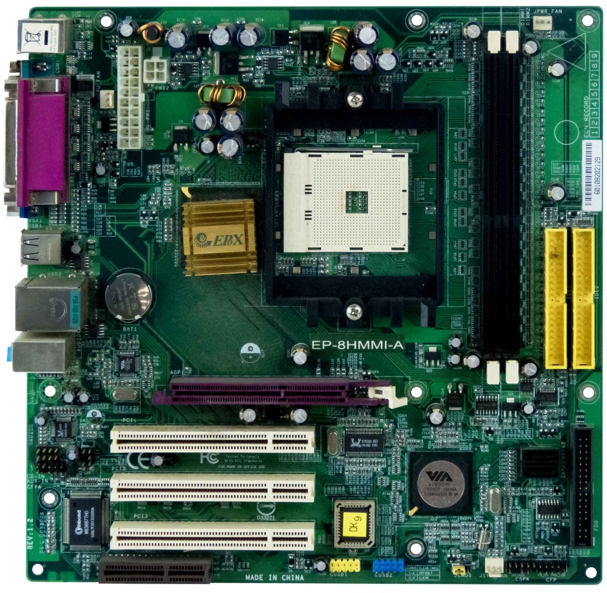 EPoX EP-8HMMI-A VIA K8M800 SOCKET 754 DDR PCI AGP mATX
