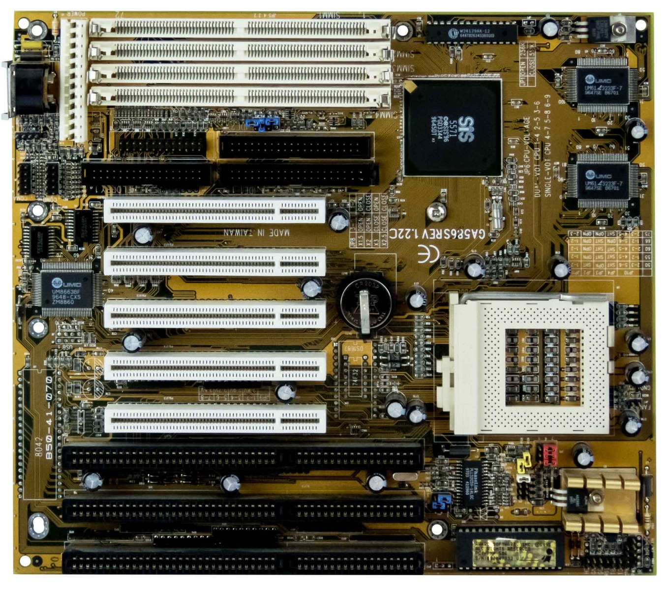 GIGABYTE GA-586S REV 1.22C SOCKET 7 FPM/EDO DRAM PCI ISA Baby-AT