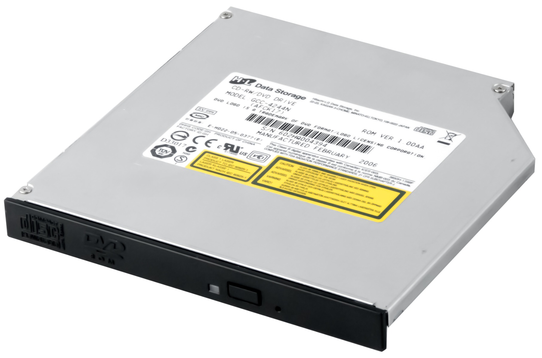 HITACHI LG GCC-4244N CD-RW/DVD ROM DRIVE ATA SLIM