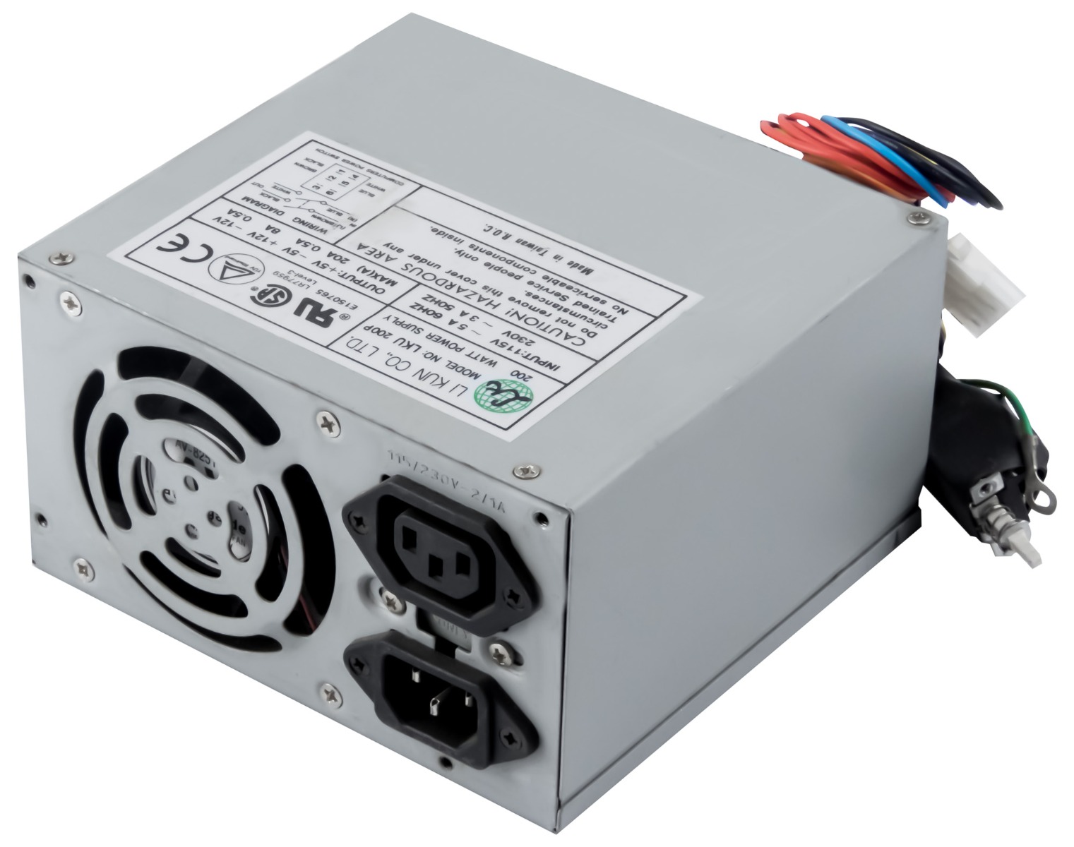LI KUN LKU 200P AT PSU 200W AUX MOLEX FDD