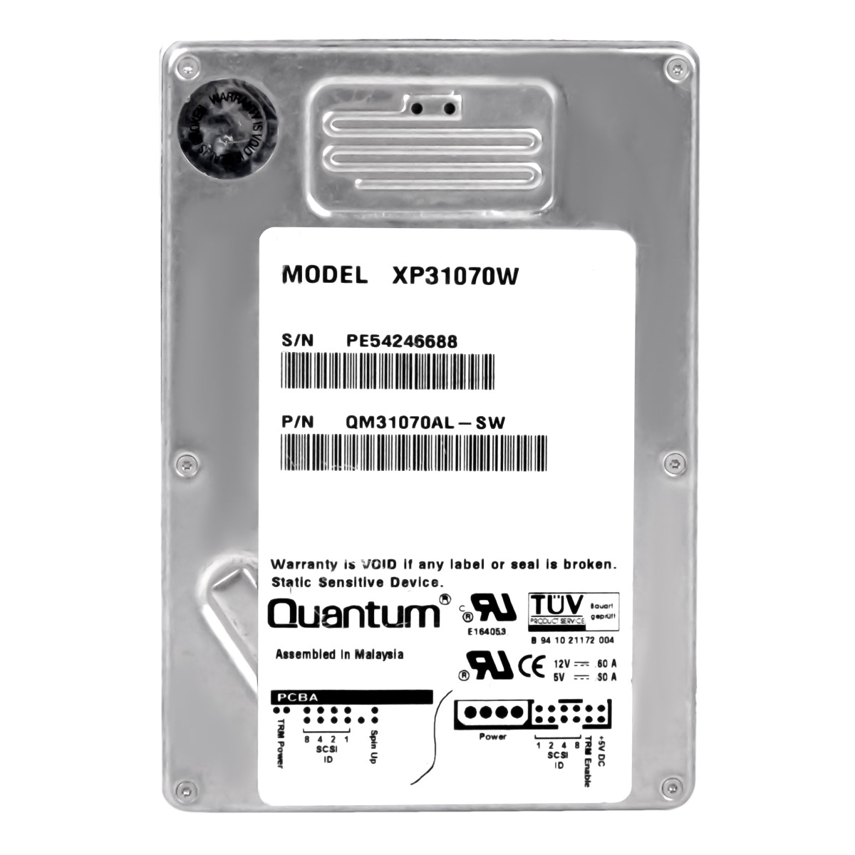 QUANTUM QM31070AL-SW 1,1 Go 7,2K FAST WIDE SCSI 3,5'' XP31070W