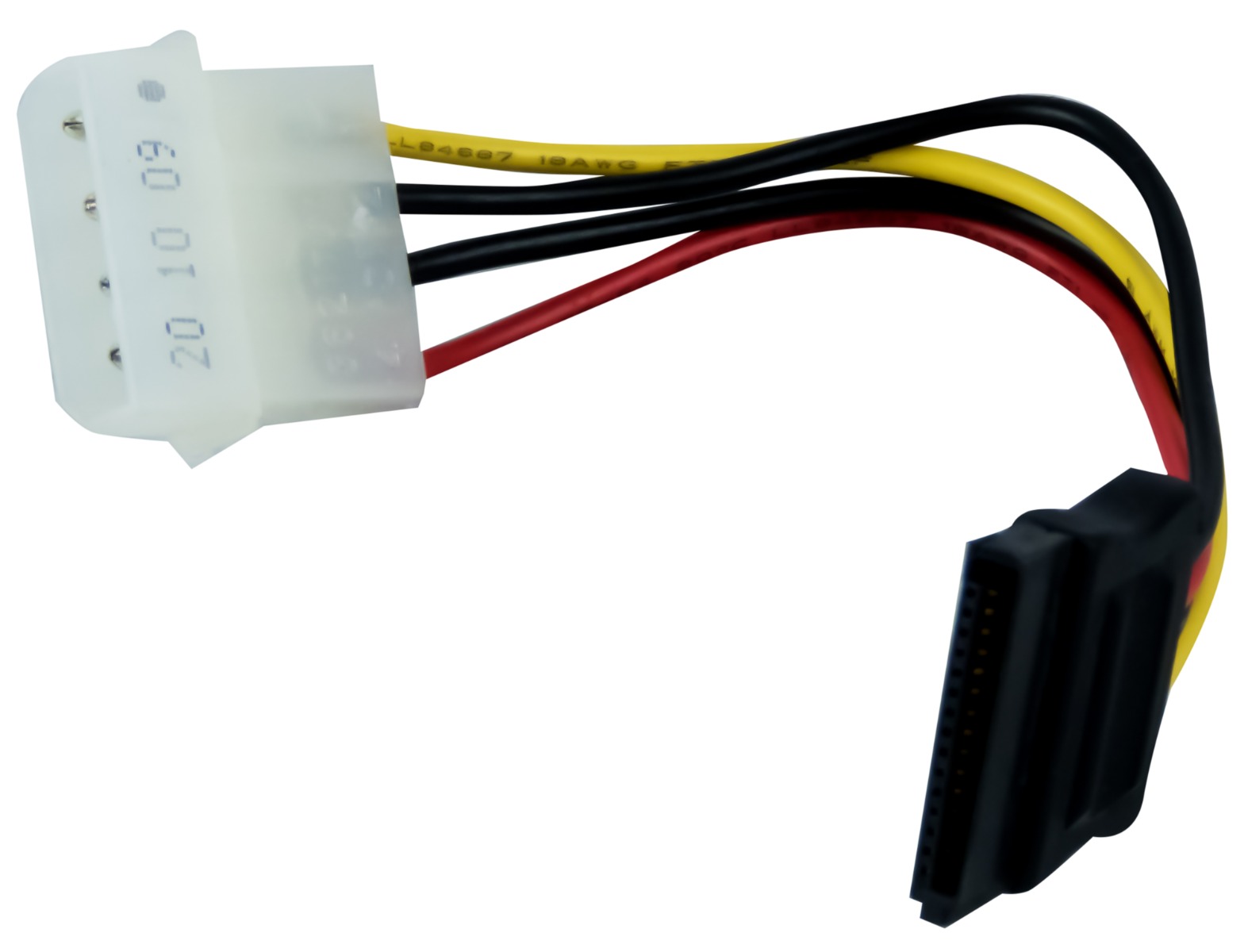 CÂBLE ADAPTATEUR D'ALIMENTATION MOLEX VERS SATA 15 CM
