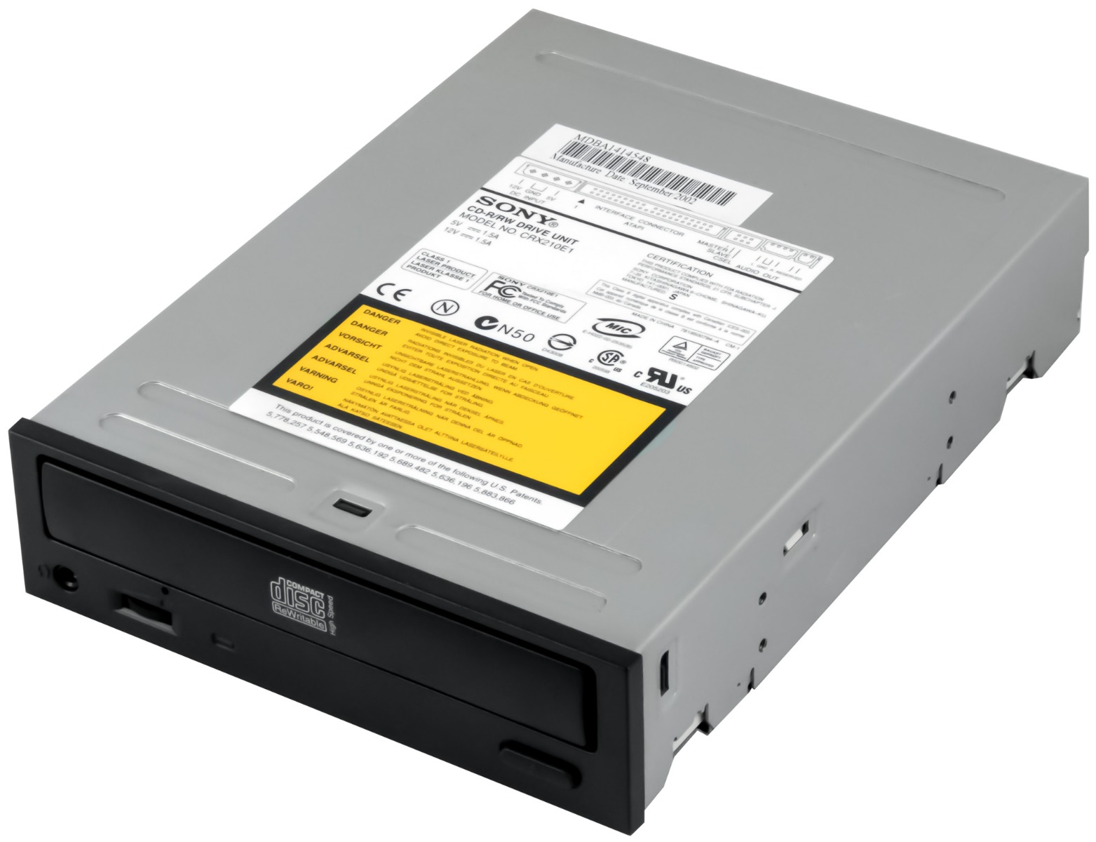 Unité de lecteur CD-R/RW ATA 5,25'' SONY CRX210E1