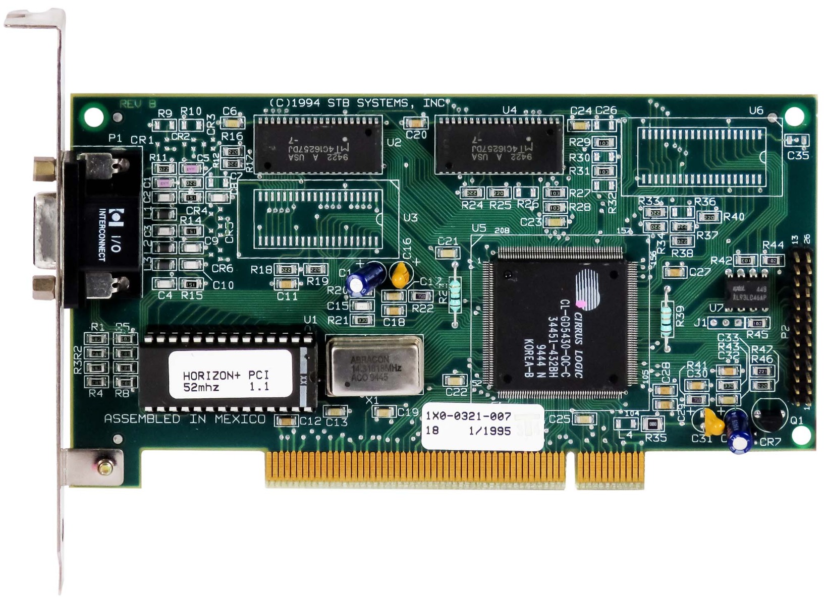 STB SYSTEMS HORIZON+ CIRRUS LOGIC GD5430 1 Mo 1X0-0321-007 PCI