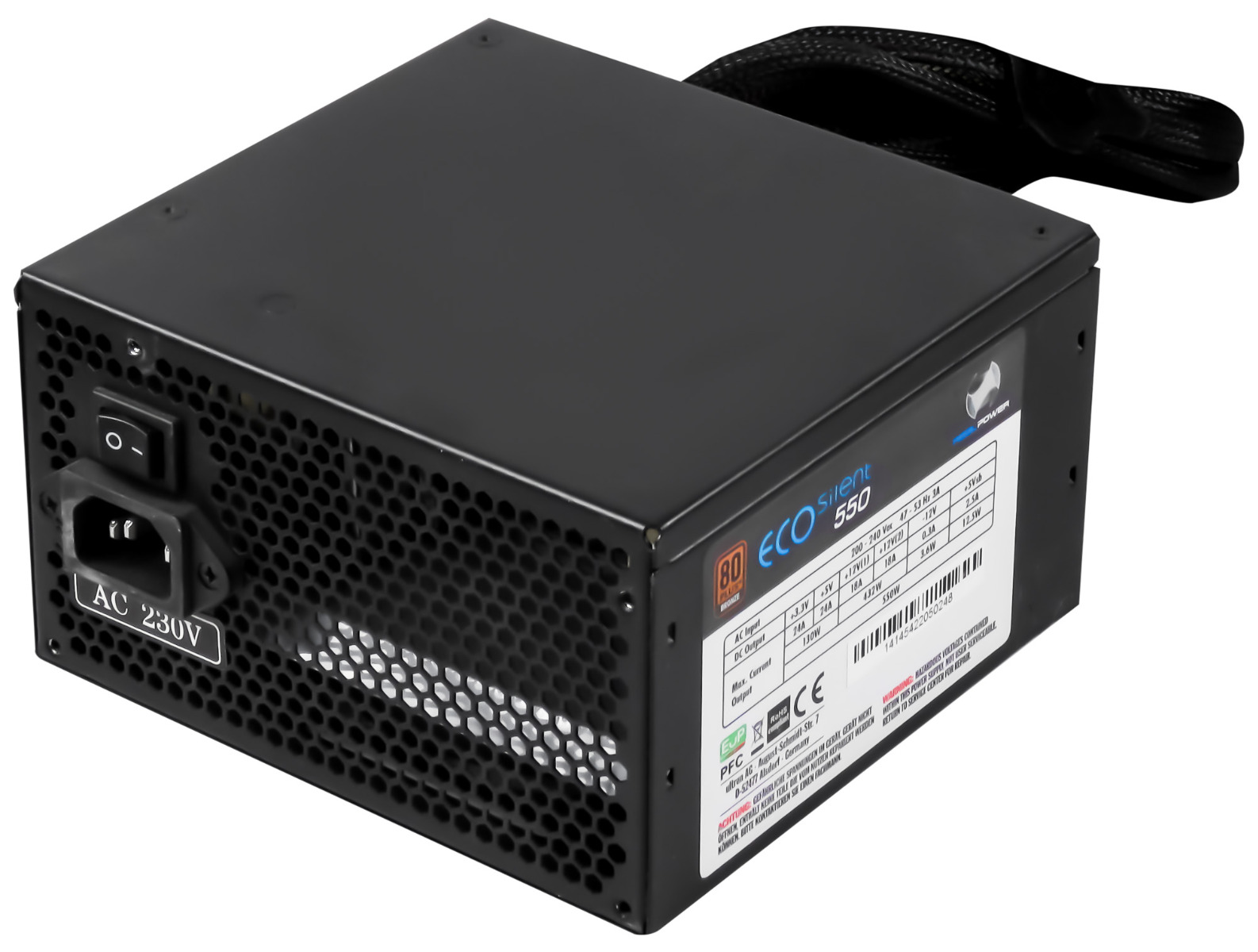 REAL POWER ECO SILENT 550 ALIMENTATION ATX 550W 20+4-PIN