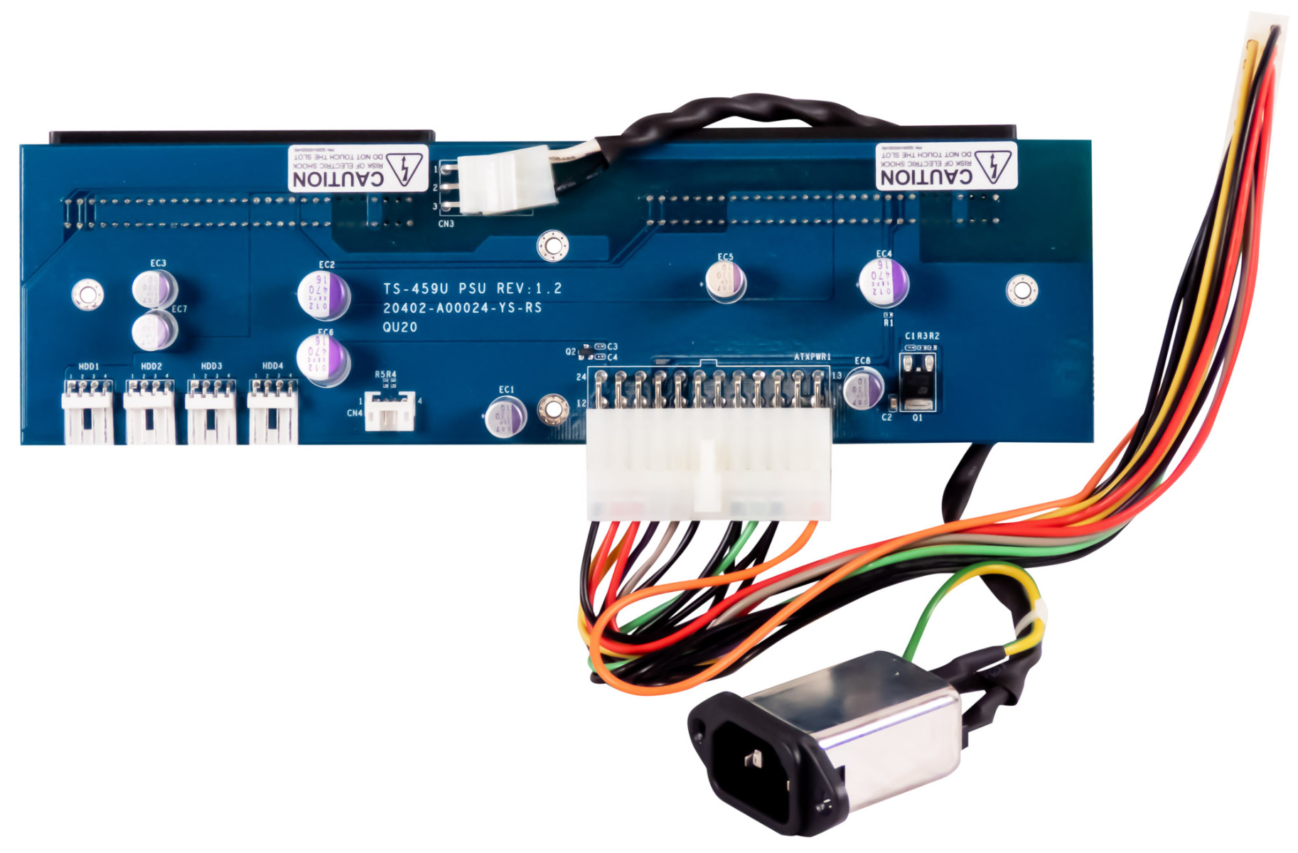 PLAN DE FOND D'ALIMENTATION QNAP 20402-A00024-YS-RS POUR TS-459U AC IEC320 C14