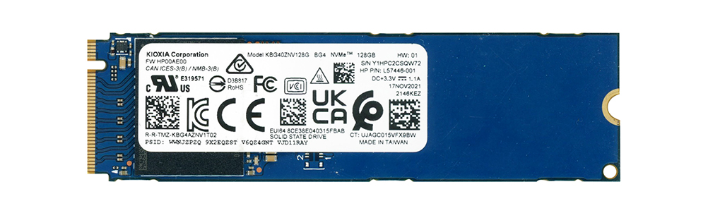 KIOXIA 128 Go TLC M.2 PCIe 3.0 x4 KBG40ZNV128G