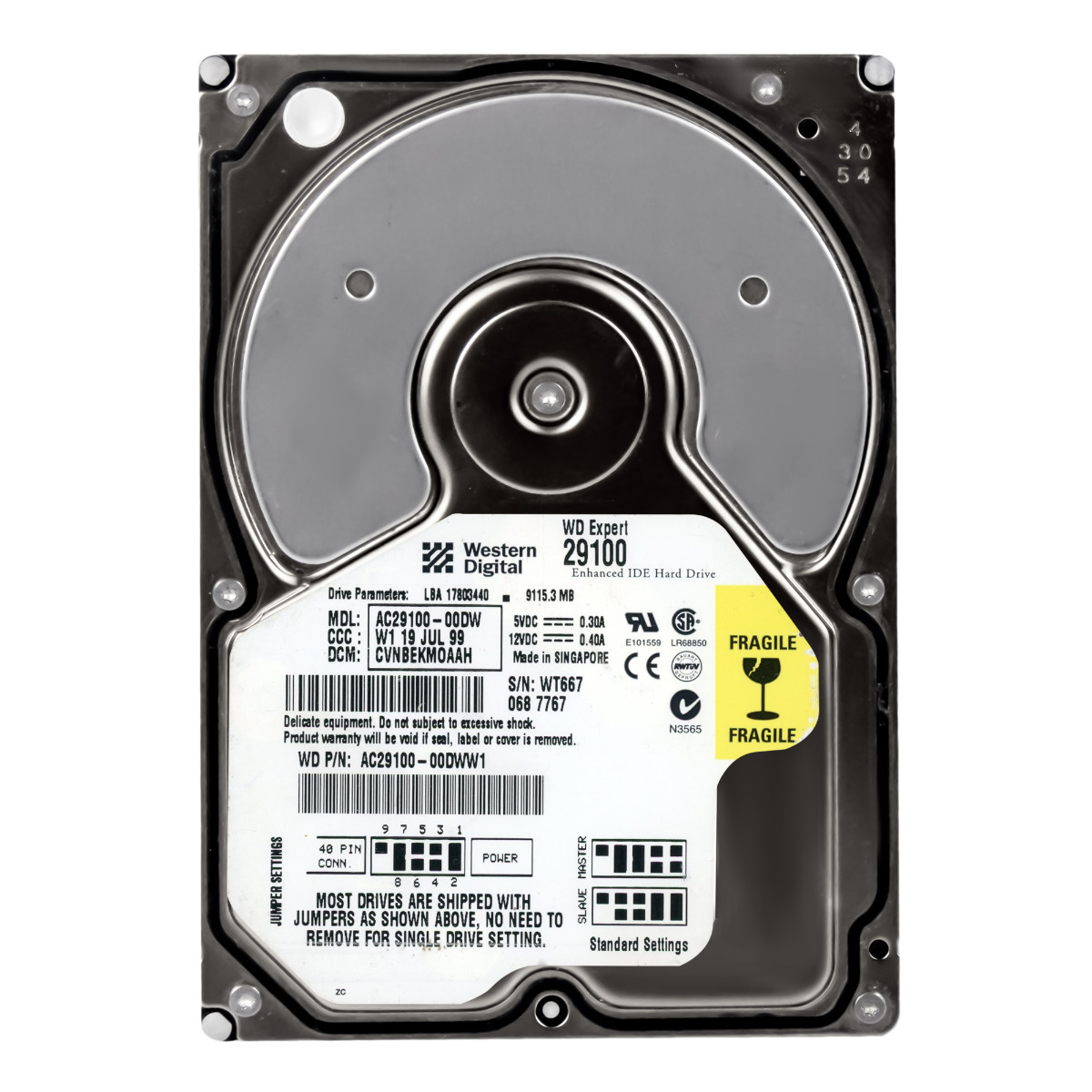 WD EXPERT 29100 9,1 Go 7 200 tr/min 2 Mo ATA 3,5'' AC29100