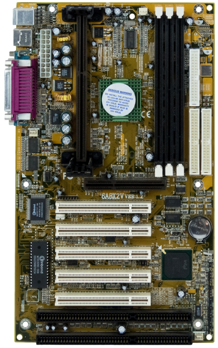 LUCKY STAR 6ABX2V rev: 1.2 SLOT1 SDRAM PCI ISA AGP