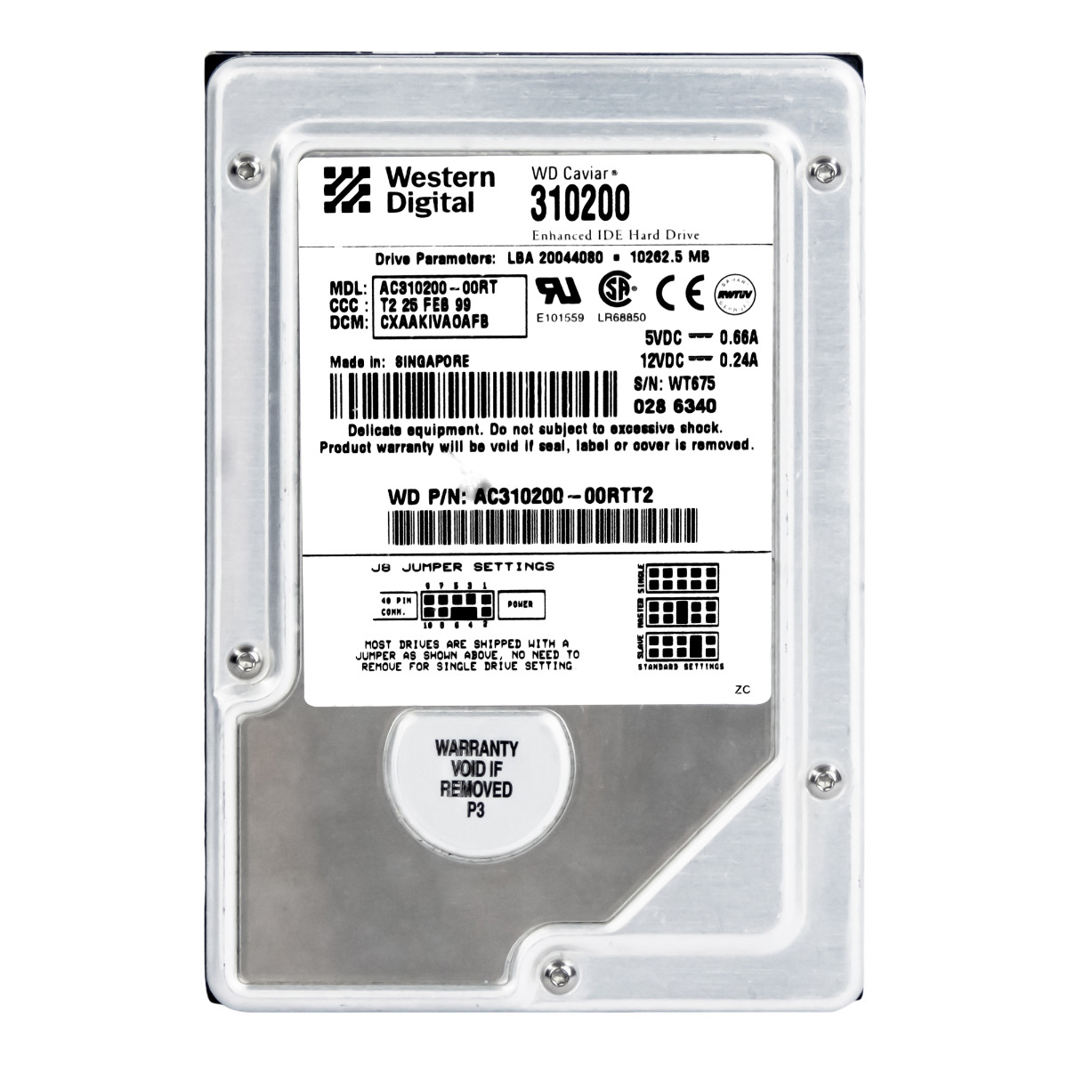WD Caviar 310200 10GB 5.4K ATA 3.5'' AC310200-00RT
