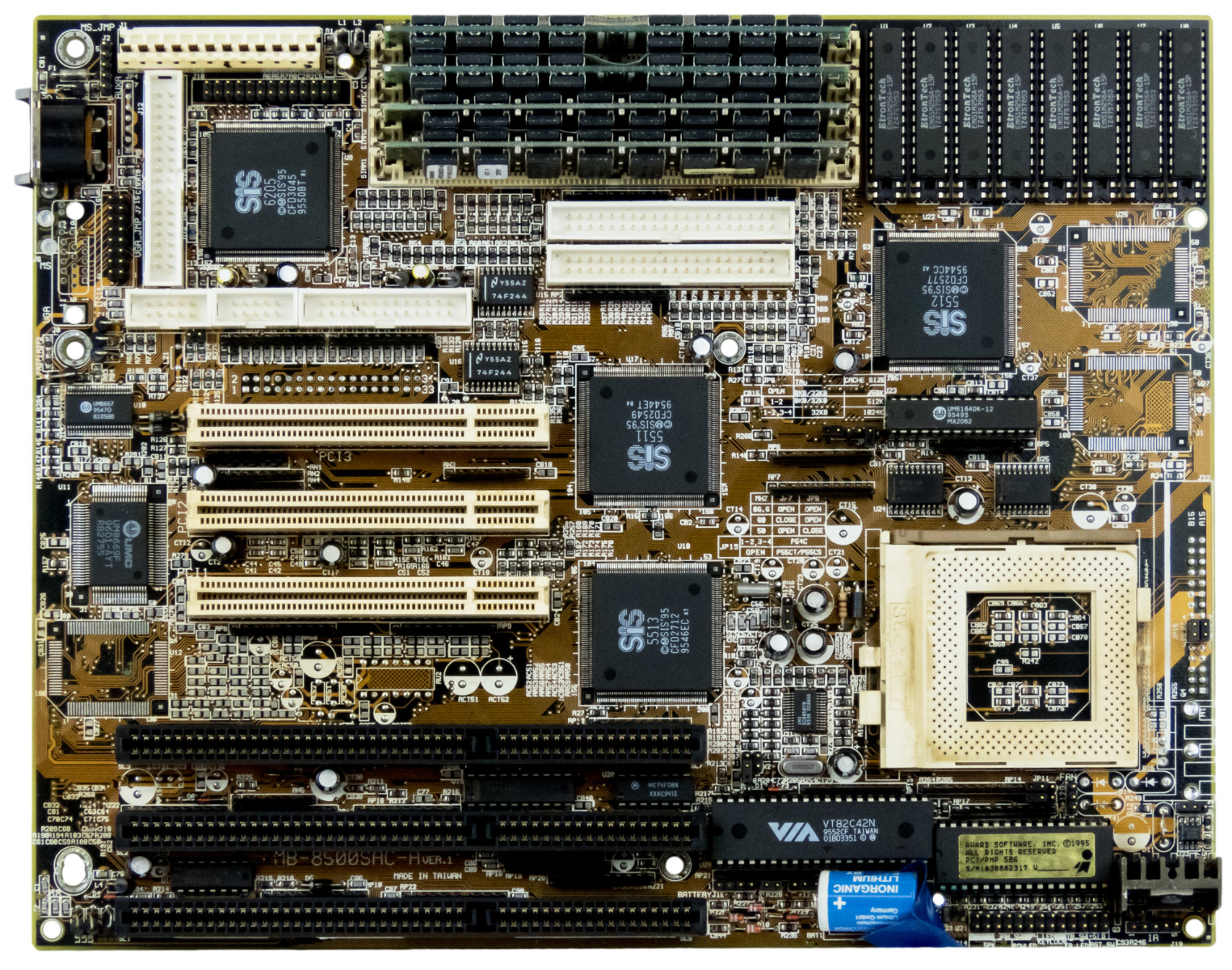 BIOSTAR MB-8500SAC-A SOCKET 7 FPM/EDO DRAM