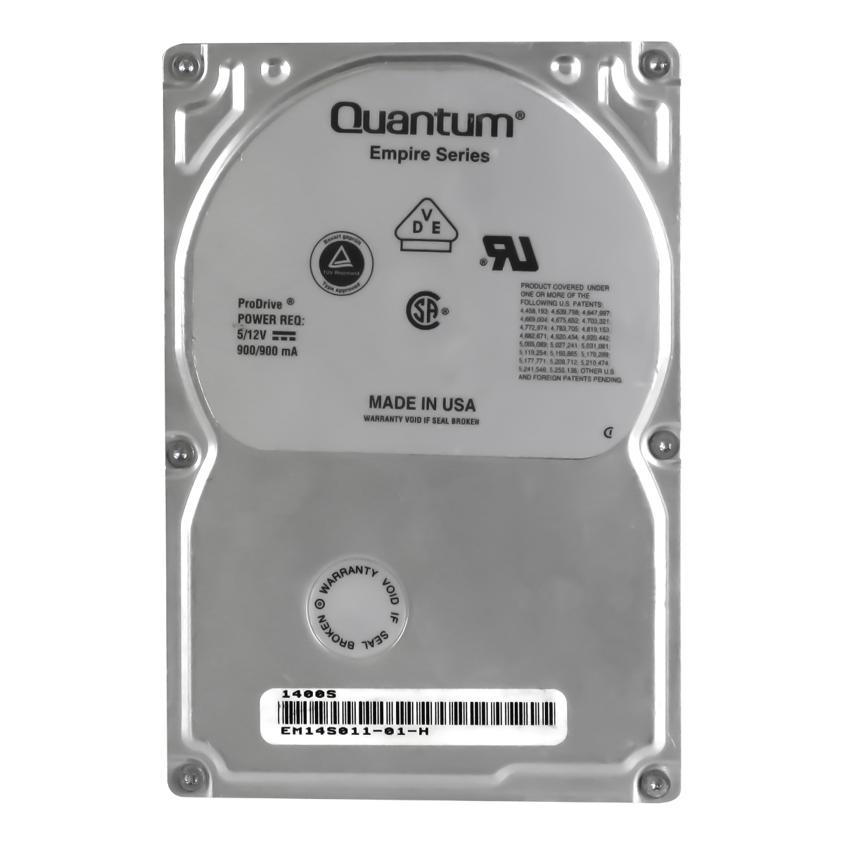 QUANTUM EMPIRE SERIES 1400S 1,4 Go 5,4K SCSI 50 broches 3,5'' EM14S011-01-H