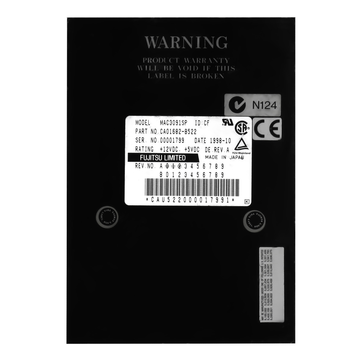 FUJITSU CA01682-B522 9,1 Go 10K ULTRA WIDE SCSI 3,5'' MAC3091SP