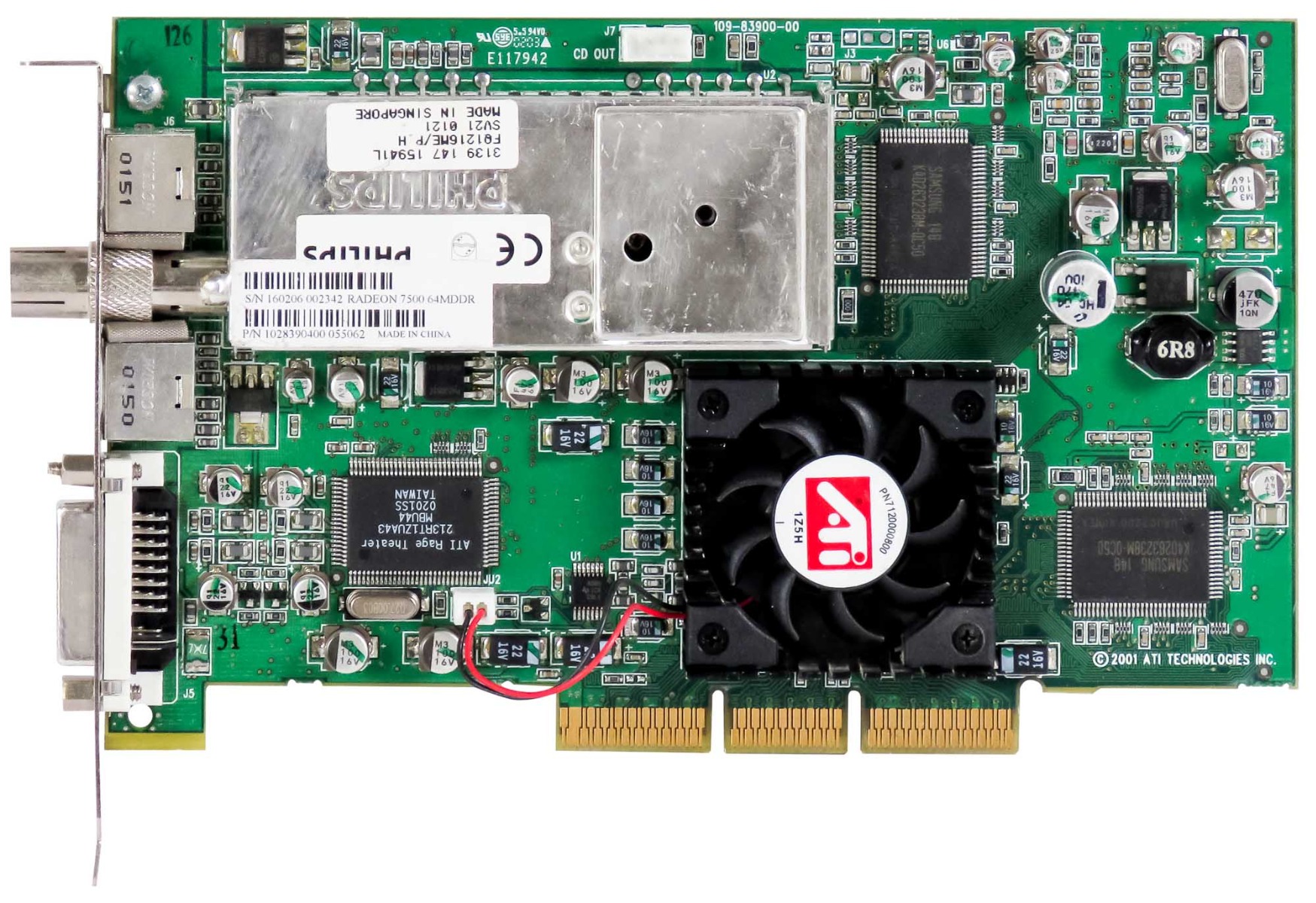 ATI RADEON 7500 64MB ALL IN WONDER 109-83900-00 AGP