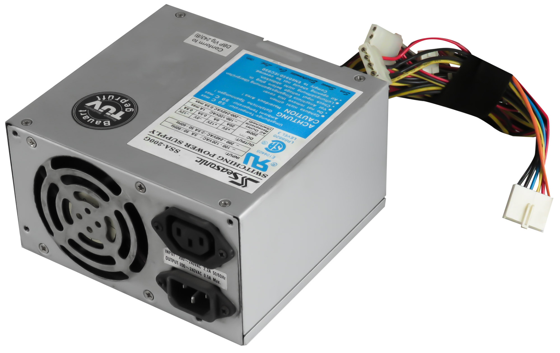 SEASONIC SSA-200G 200W Alimentation AT Molex FDD