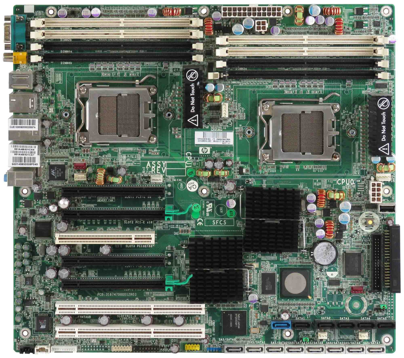 Carte mère HP 442030-001 408544-002 2x SOCKET 1207 8x DDR2 pour XW9400