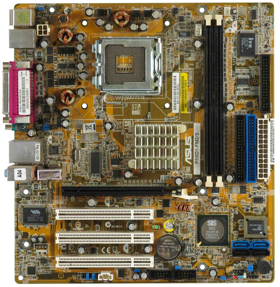 Carte mère ASUS P5SD1-FM2/S s.775 DDR PCIe PCI mATX