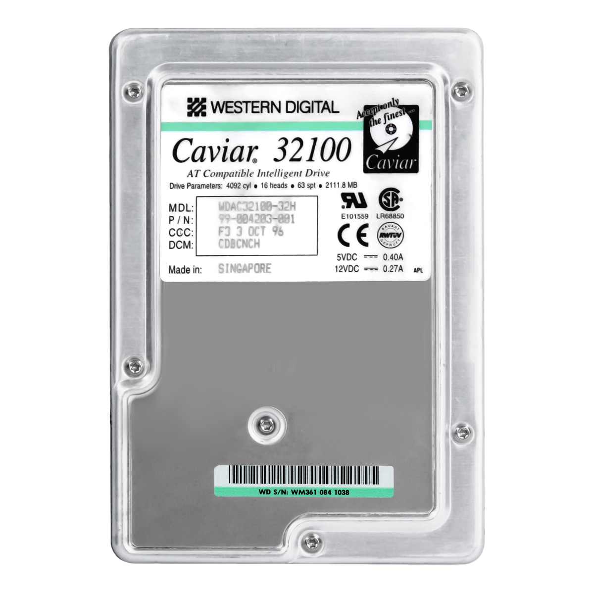 WD CAVIAR 32100 2,1 Go 5 200 tr/min ATA 3,5'' WDAC32100-32H