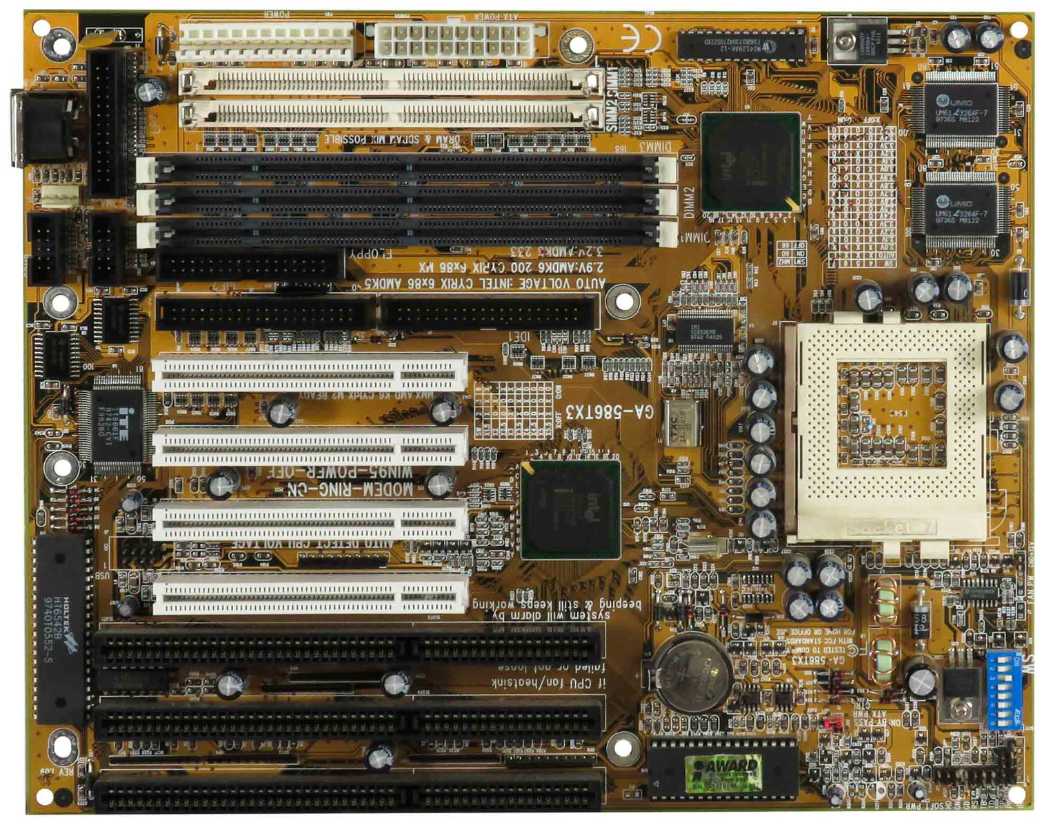 GIGABYTE GA-586TX3 SOCKET 7 SDRAM PCI ISA ATX