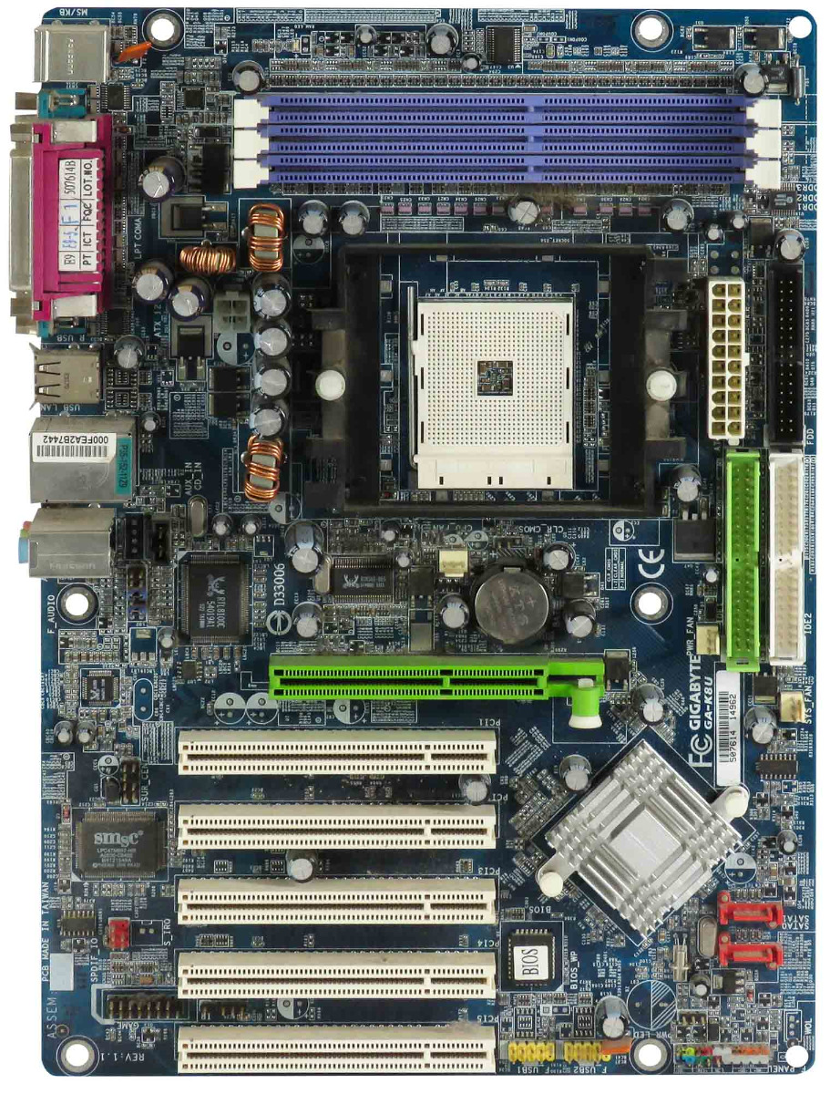 GIGABYTE GA-K8U s.754 DDR AGP PCI ATX