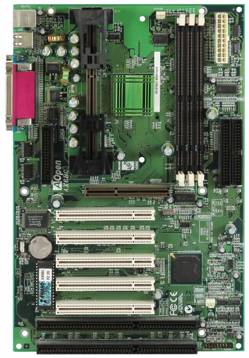 AOPEN AX6BC 48.87863.113 SLOT 1 SDRAM ISA PCI