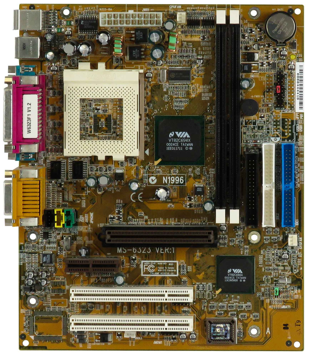 Carte mère MSI MS-6323 Socket 370 SDRAM AGP PCI microATX