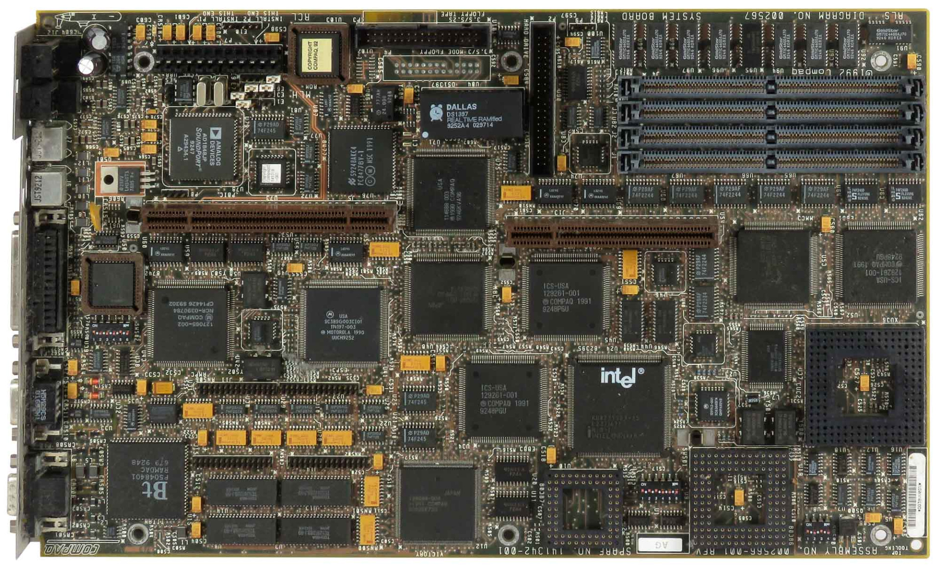 Carte mère HP 141342-001 avec port COM, VGA, LPT, SIMM, FDD