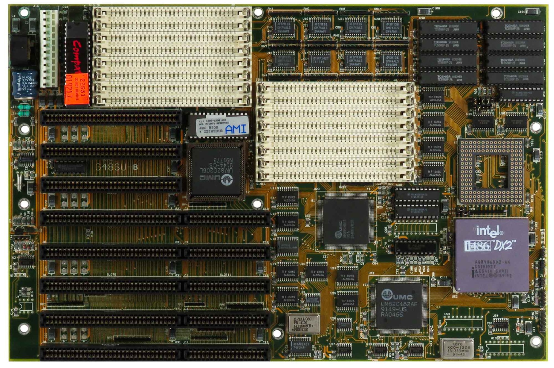CARTE SYSTÈME JOINDATA SYSTEMS G486U-B SOCKET PGA168 SIMM ISA Baby-AT avec CPU