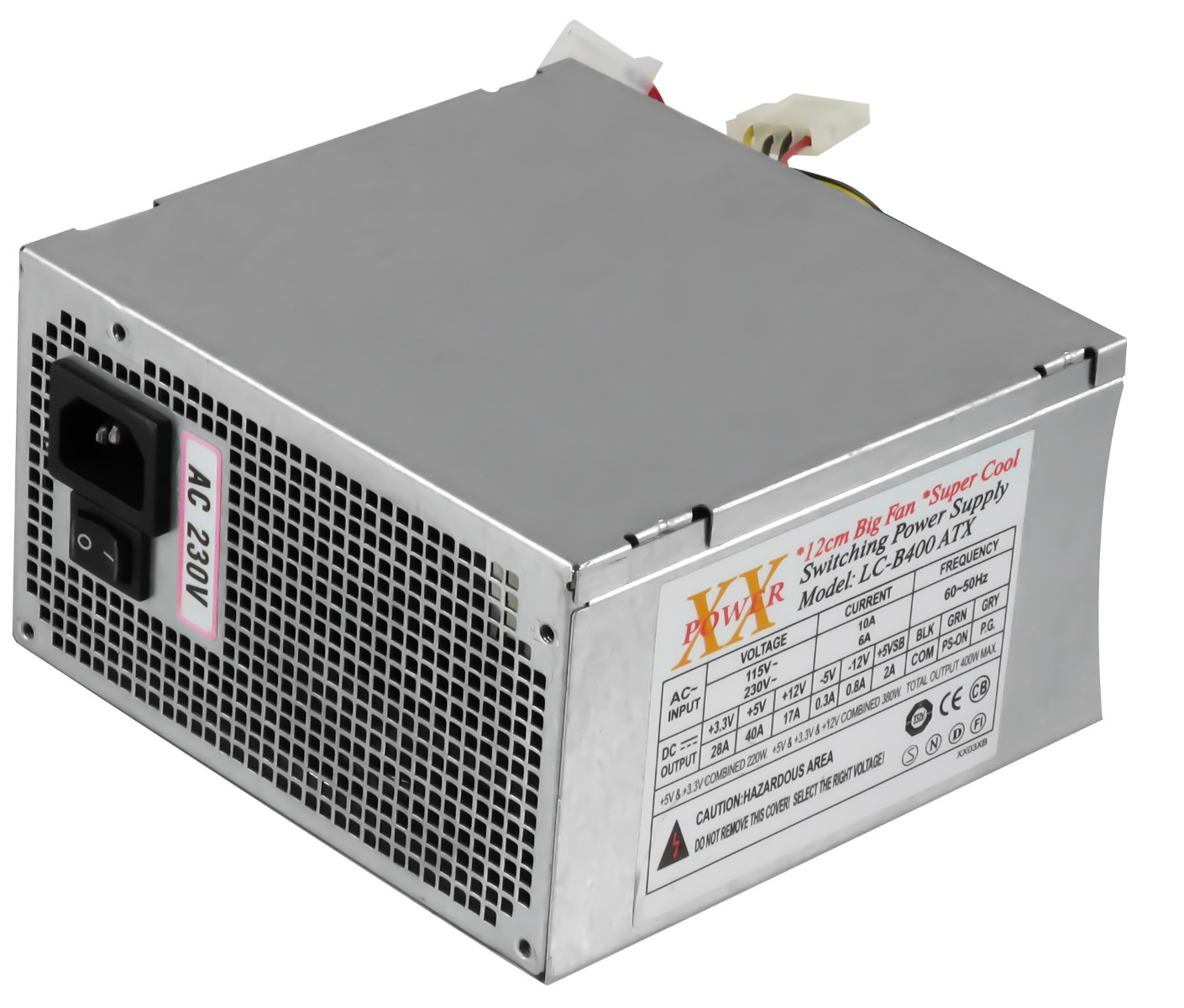 XX POWER LC-B400 ATX 12CM BIG FAN 400W ATX 20-PIN
