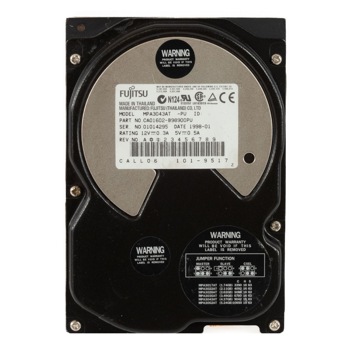 FUJITSU 4,3 Go 5,4K ATA 3,5'' MPA3043AT