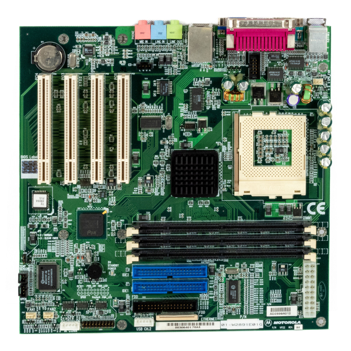 MOTOROLA VP22 REV.A4 01-W2891E01G SOCKET 370 PCI SDRAM