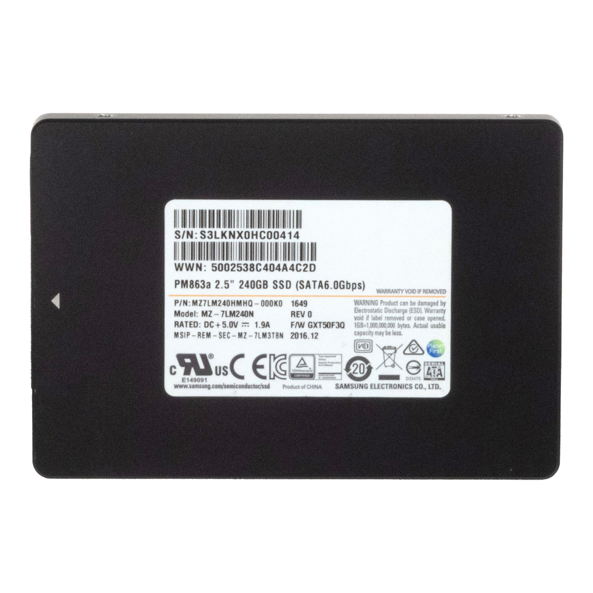 SAMSUNG PM863a 240 Go TLC SATA III 2.5'' MZ-7LM240N