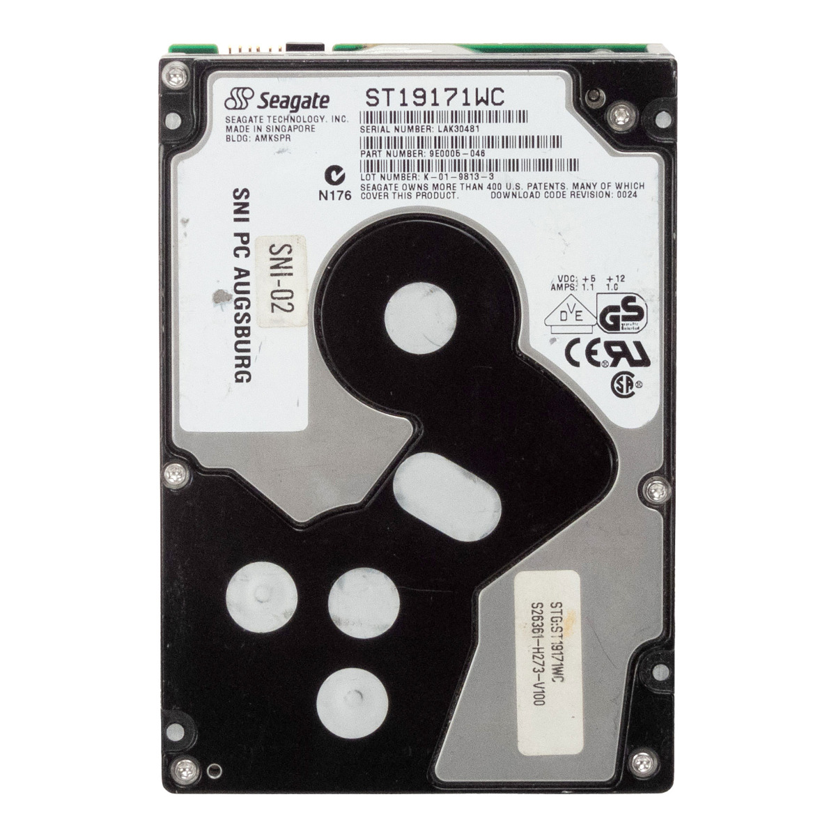 FUJITSU S26361-H273-V100 9,1 Go 7,2K SCSI 3,5'' ST19171WC