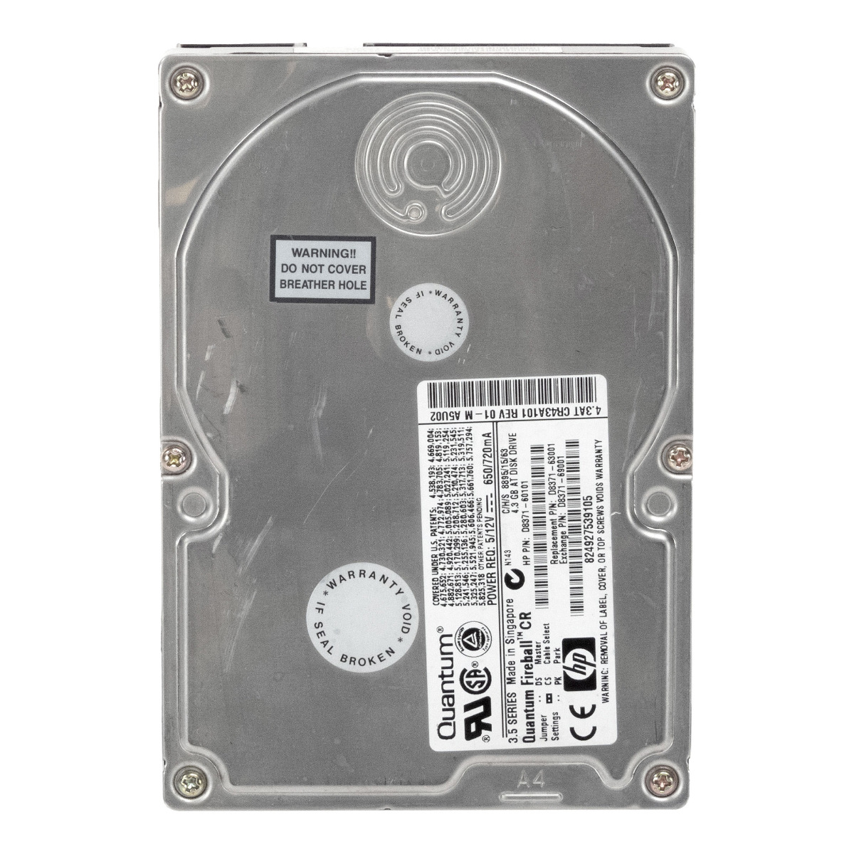 HP D8371-60101 4,3 Go 5,4K ATA 3,5'' CR43A011