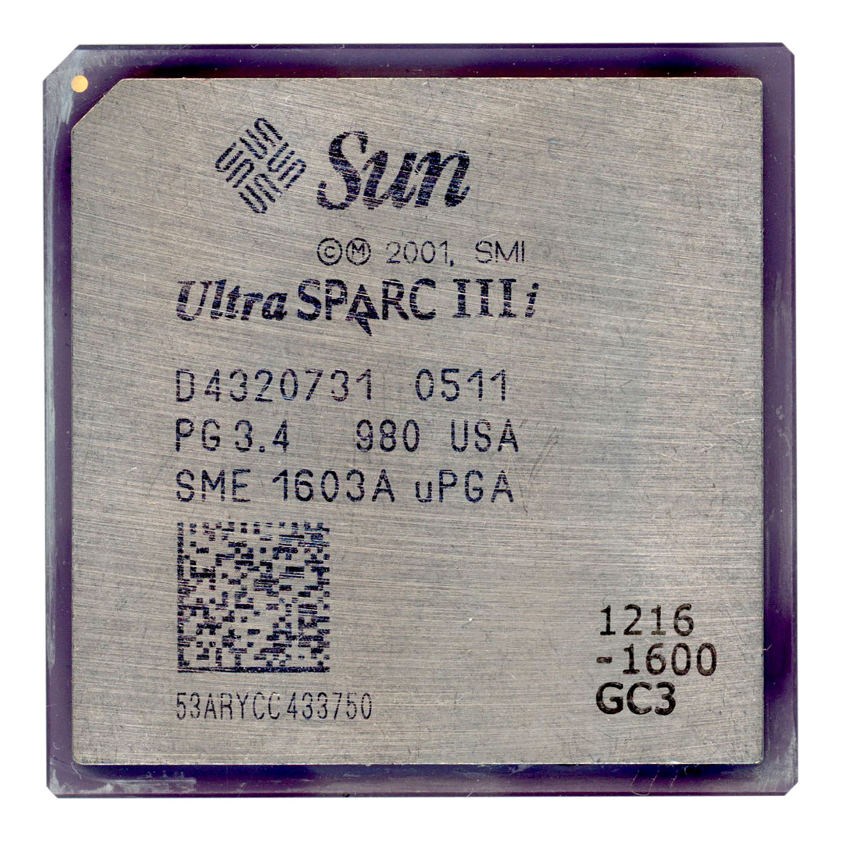 SUN ULTRASPARC IIIi SME 1603 uPGA 1600 MHz PGA959