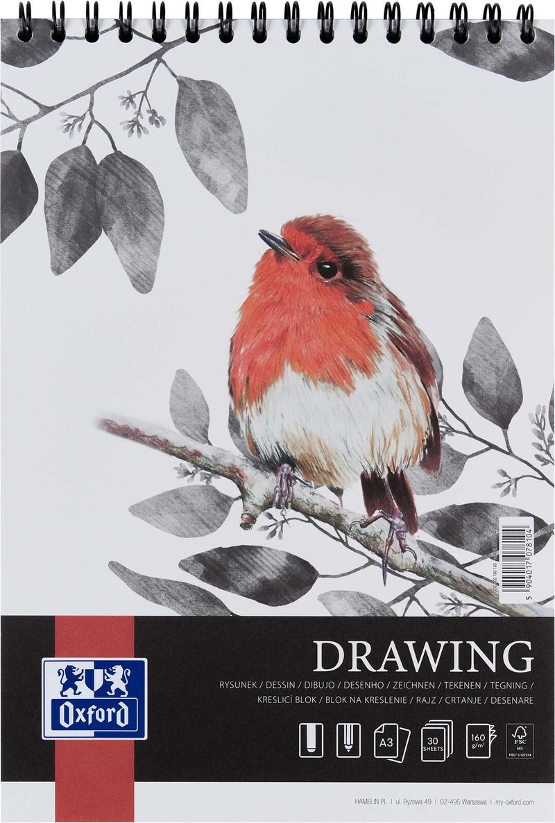 Bloc de dessin OXFORD Drawing DIN A3, 50 feuilles